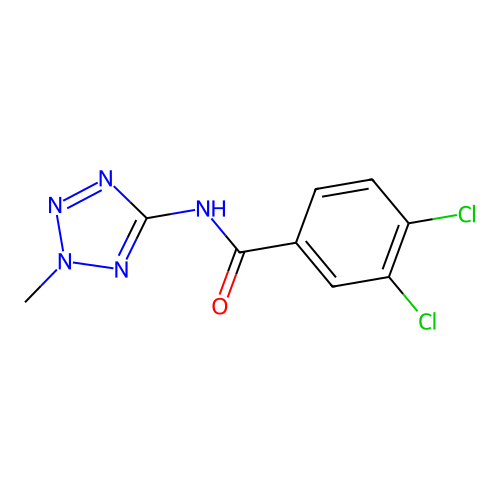 3,4-dichloro-N-(2-methyltetrazol-5-yl)benzamide structure
