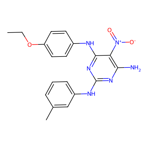 N~4~-(4-ethoxyphenyl)-N~2~-(3-methylphenyl)-5-nitropyrimidine-2,4,6-triamine structure