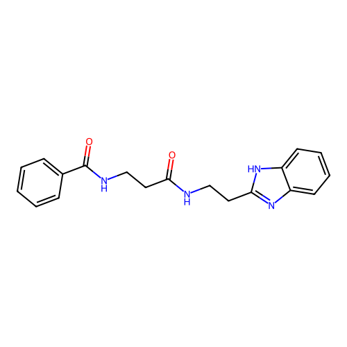 Benzamide, N-[3-[[2-(1H-1,3-benzimidazol-2-yl)ethyl]amino]-3-oxopropyl]- structure