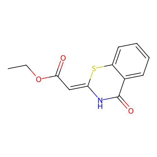 ethyl (2Z)-(4-oxo-3,4-dihydro-2H-1,3-benzothiazin-2-ylidene)acetate structure