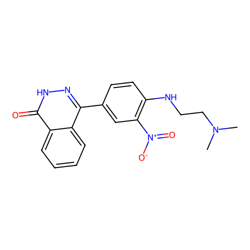 4-(4-{[2-(dimethylamino)ethyl]amino}-3-nitrophenyl)phthalazin-1(2H)-one structure