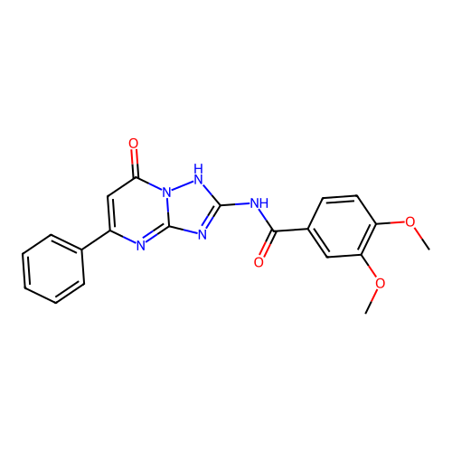 3,4-dimethoxy-N-(7-oxo-5-phenyl-4,7-dihydro-[1,2,4]triazolo[1,5-a]pyrimidin-2-yl)benzamide structure