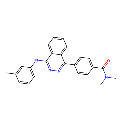 N,N-dimethyl-4-(4-(m-tolylamino)phthalazin-1-yl)benzamide structure