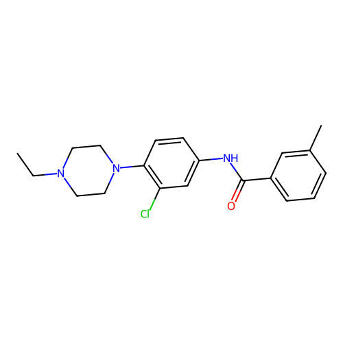 N-(3-chloro-4-(4-ethylpiperazin-1-yl)phenyl)-3-methylbenzamide structure