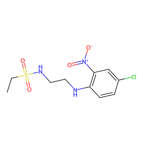 N-{2-[(4-chloro-2-nitrophenyl)amino]ethyl}ethanesulfonamide structure