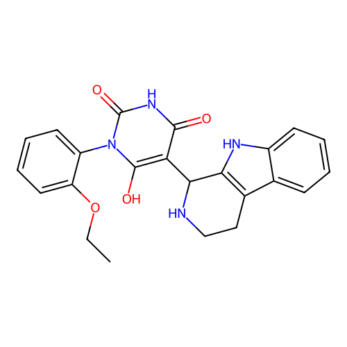 3-(2-ethoxyphenyl)-6-hydroxy-5-(2,3,4,9-tetrahydro-1H-pyrido[3,4-b]indol-1-yl)pyrimidine-2,4(1H,3H)-dione structure