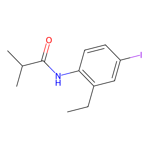 N-(2-ethyl-4-iodophenyl)-2-methylpropanamide structure