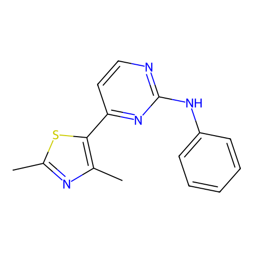 2-Pyrimidinamine, 4-(2,4-dimethyl-5-thiazolyl)-N-phenyl- structure