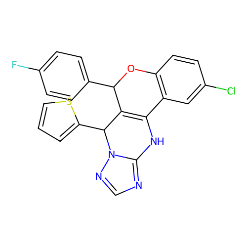 C22H14ClFN4OS structure
