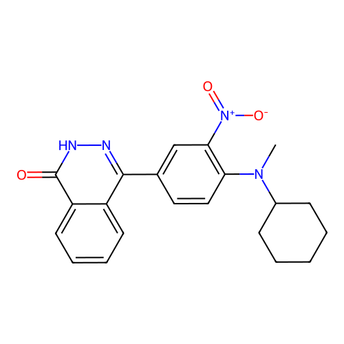 4-(4-(cyclohexyl(methyl)amino)-3-nitrophenyl)phthalazin-1(2H)-one structure