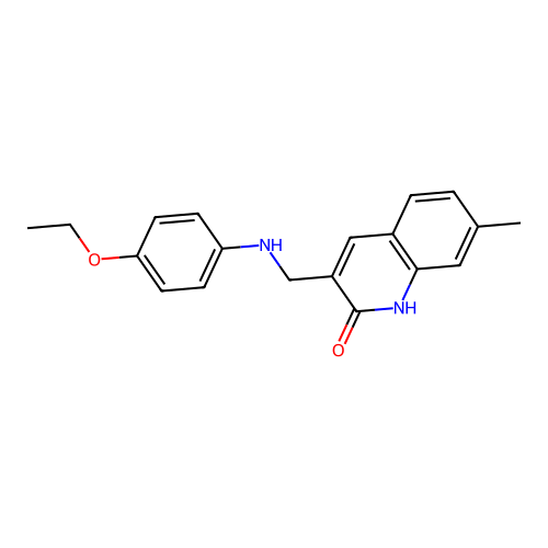 3-{[(4-ethoxyphenyl)amino]methyl}-7-methylquinolin-2(1H)-one structure