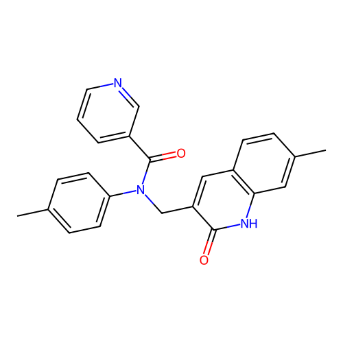 N-((2-hydroxy-7-methylquinolin-3-yl)methyl)-N-(p-tolyl)nicotinamide structure