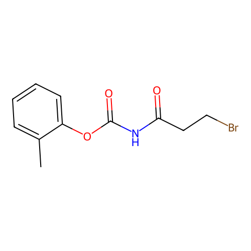 2-Methylphenyl (3-bromopropanoyl)carbamate structure