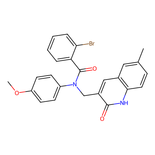 2-bromo-N-((2-hydroxy-6-methylquinolin-3-yl)methyl)-N-(4-methoxyphenyl)benzamide structure