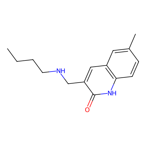 3-[(butylamino)methyl]-6-methylquinolin-2(1H)-one structure