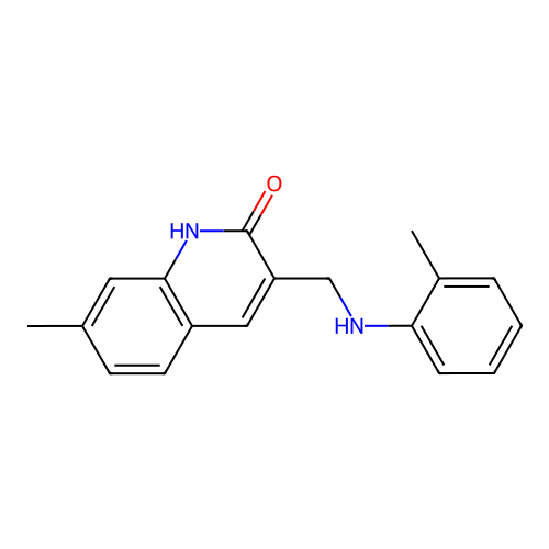 7-methyl-3-{[(2-methylphenyl)amino]methyl}quinolin-2(1H)-one structure