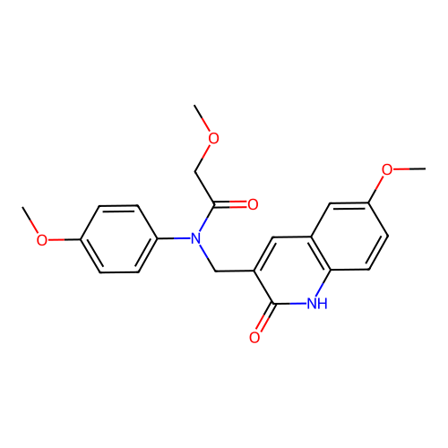 N-((2-hydroxy-6-methoxyquinolin-3-yl)methyl)-2-methoxy-N-(4-methoxyphenyl)acetamide structure