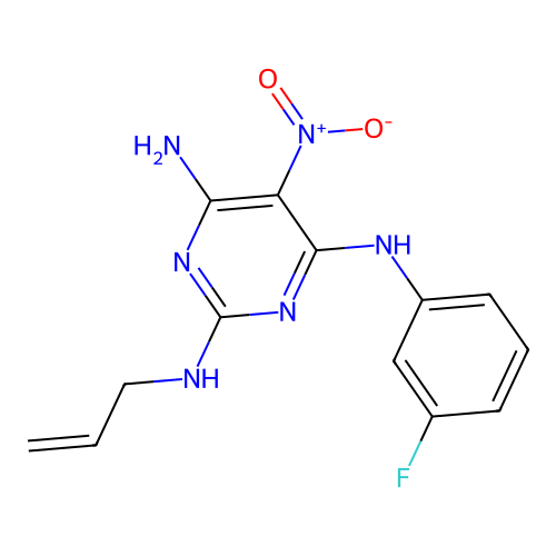 [6-Amino-5-nitro-2-(prop-2-enylamino)pyrimidin-4-yl](3-fluorophenyl)amine structure