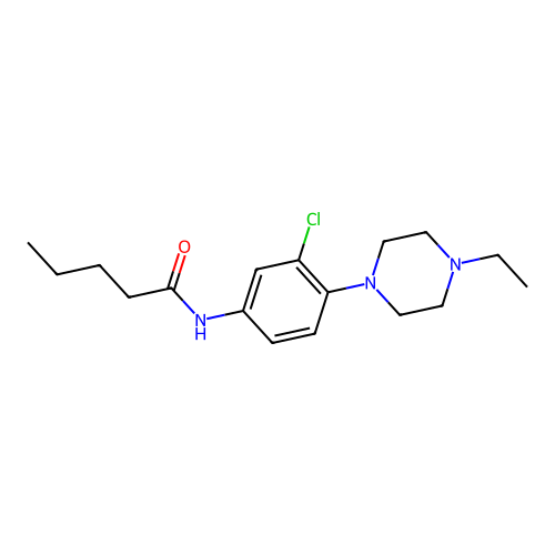 N-[3-chloro-4-(4-ethylpiperazin-1-yl)phenyl]pentanamide structure