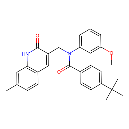 4-(tert-butyl)-N-((2-hydroxy-7-methylquinolin-3-yl)methyl)-N-(3-methoxyphenyl)benzamide structure