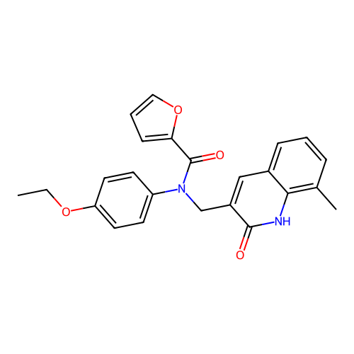 N-(4-ethoxyphenyl)-N-((2-hydroxy-8-methylquinolin-3-yl)methyl)furan-2-carboxamide structure