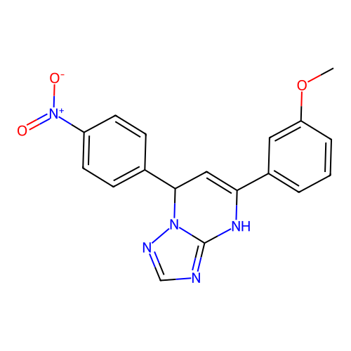 5-(3-methoxyphenyl)-7-(4-nitrophenyl)-1,7-dihydro-[1,2,4]triazolo[1,5-a]pyrimidine structure
