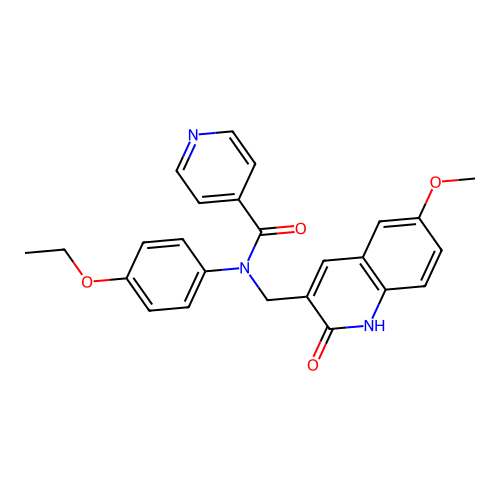 N-(4-ethoxyphenyl)-N-((2-hydroxy-6-methoxyquinolin-3-yl)methyl)isonicotinamide structure