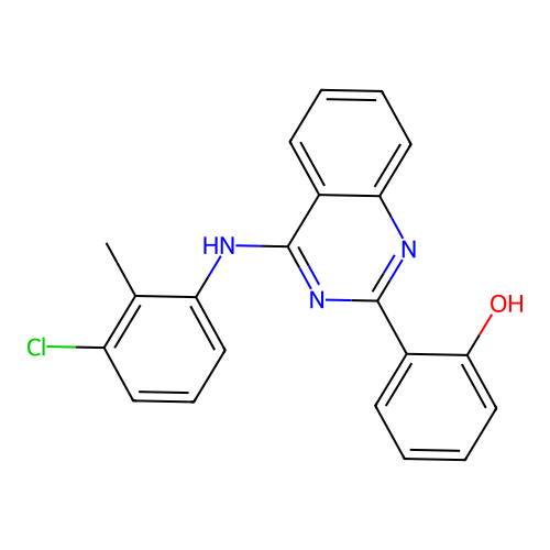 2-{(4Z)-4-[(3-chloro-2-methylphenyl)imino]-3,4-dihydroquinazolin-2-yl}phenol structure