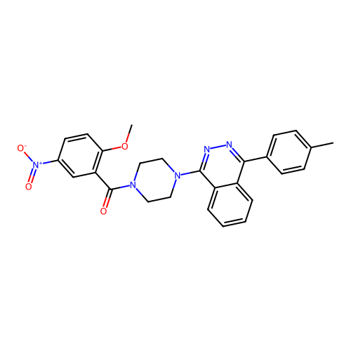 1-[4-(2-Methoxy-5-nitrobenzoyl)piperazin-1-yl]-4-(4-methylphenyl)phthalazine structure
