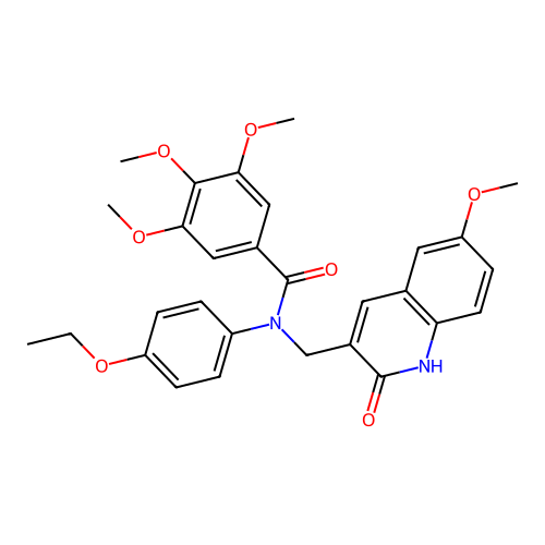 N-(4-ethoxyphenyl)-3,4,5-trimethoxy-N-[(6-methoxy-2-oxo-1H-quinolin-3-yl)methyl]benzamide structure