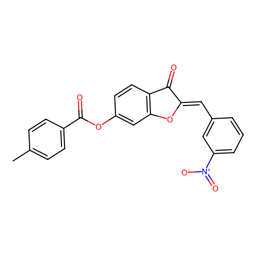 2-[(3-Nitrophenyl)methylene]-3-oxobenzo[3,4-b]furan-6-yl 4-methylbenzoate structure