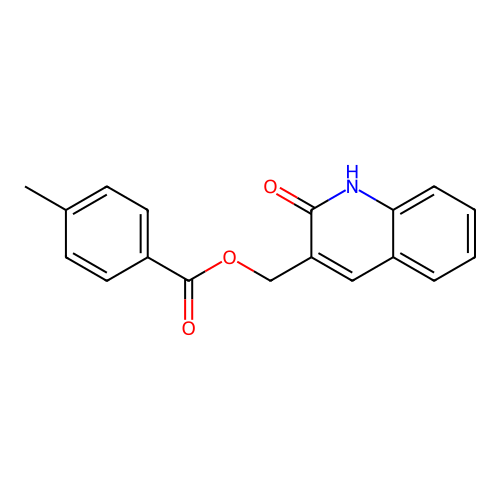 (2-oxo-1H-quinolin-3-yl)methyl 4-methylbenzoate structure