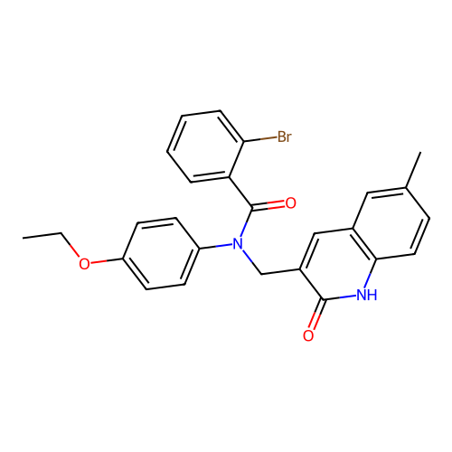2-bromo-N-(4-ethoxyphenyl)-N-((2-hydroxy-6-methylquinolin-3-yl)methyl)benzamide structure