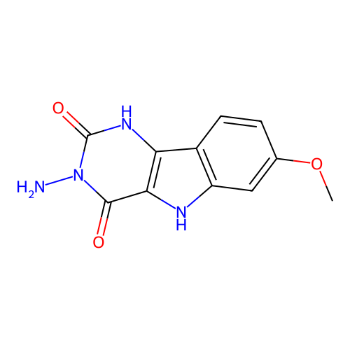 3-amino-7-methoxy-1H-pyrimido[5,4-b]indole-2,4(3H,5H)-dione structure
