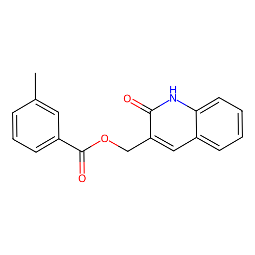 (2-oxo-1H-quinolin-3-yl)methyl 3-methylbenzoate structure