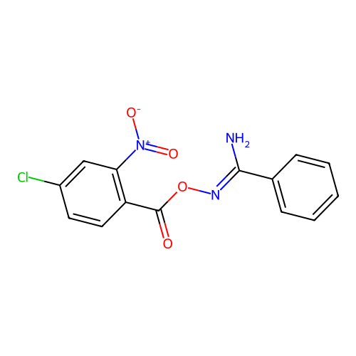 N'-{[(4-chloro-2-nitrophenyl)carbonyl]oxy}benzenecarboximidamide structure