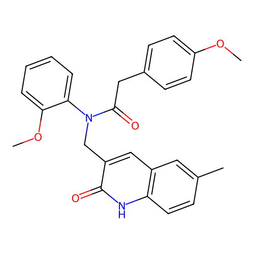 N-((2-hydroxy-6-methylquinolin-3-yl)methyl)-N-(2-methoxyphenyl)-2-(4-methoxyphenyl)acetamide structure