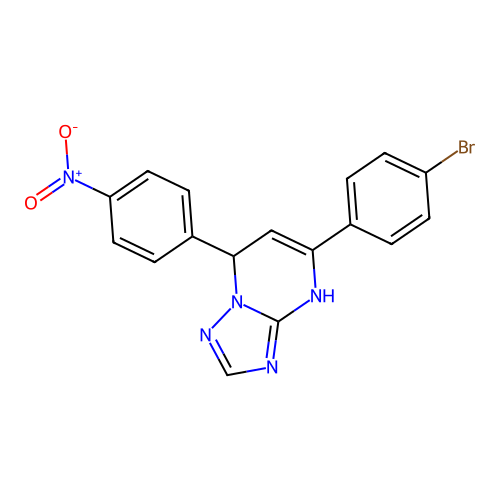 5-(4-Bromophenyl)-7-(4-nitrophenyl)-4,7-dihydro[1,2,4]triazolo[1,5-a]pyrimidine structure