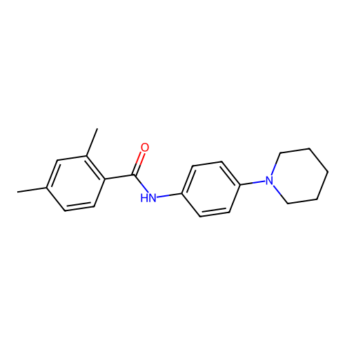 2,4-dimethyl-N-[4-(piperidin-1-yl)phenyl]benzamide structure