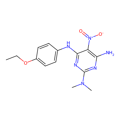 N~4~-(4-ethoxyphenyl)-N~2~,N~2~-dimethyl-5-nitropyrimidine-2,4,6-triamine structure