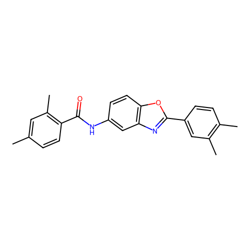 N-[2-(3,4-dimethylphenyl)-1,3-benzoxazol-5-yl]-2,4-dimethylbenzamide structure