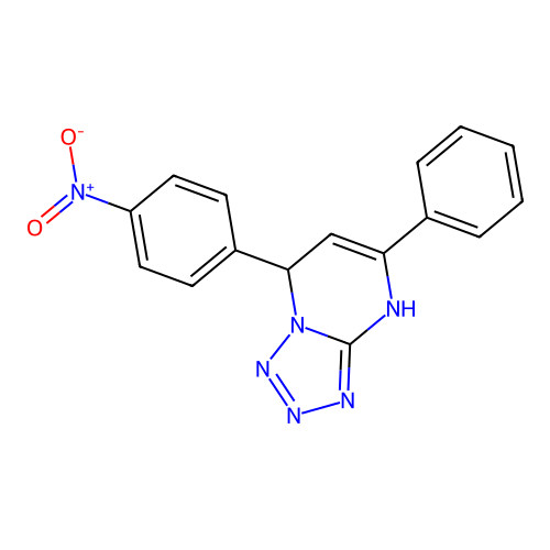 7-(4-Nitrophenyl)-5-phenyl-4,7-dihydrotetrazolo[1,5-a]pyrimidine structure