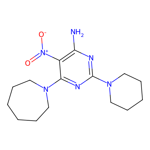 6-(Azepan-1-yl)-5-nitro-2-(piperidin-1-yl)pyrimidin-4-amine structure