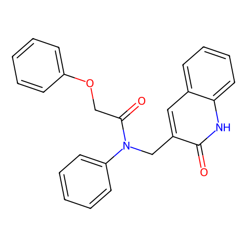 N-[(2-oxo-1H-quinolin-3-yl)methyl]-2-phenoxy-N-phenylacetamide structure