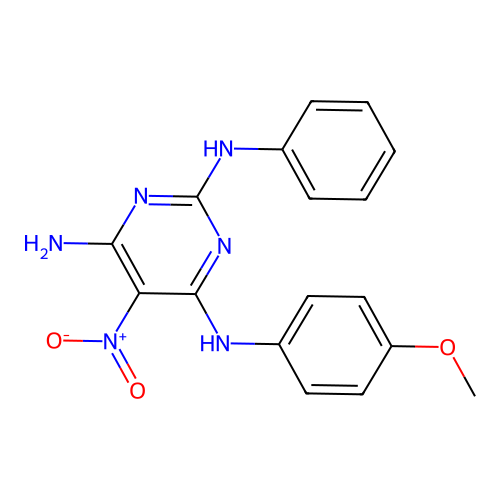 [6-Amino-5-nitro-2-(phenylamino)pyrimidin-4-yl](4-methoxyphenyl)amine structure