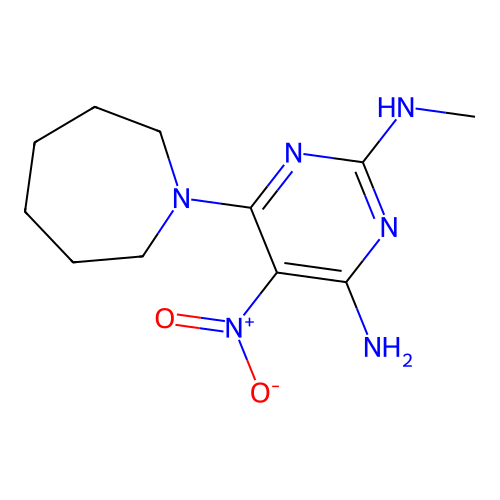 6-(Azepan-1-yl)-N~2~-methyl-5-nitropyrimidine-2,4-diamine structure