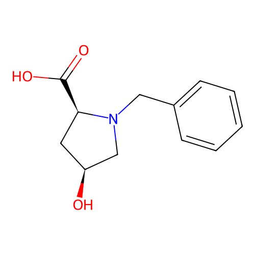 L-Proline, 4-hydroxy-1-(phenylmethyl)-, cis- structure