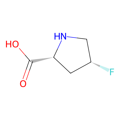 (2R,4R)-4-fluoropyrrolidine-2-carboxylic acid structure