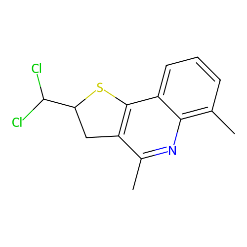 2-(Dichloromethyl)-4,6-dimethyl-2,3-dihydrothieno[3,2-c]quinoline structure