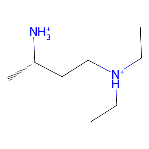 [(3S)-3-azaniumylbutyl]-diethylazanium structure